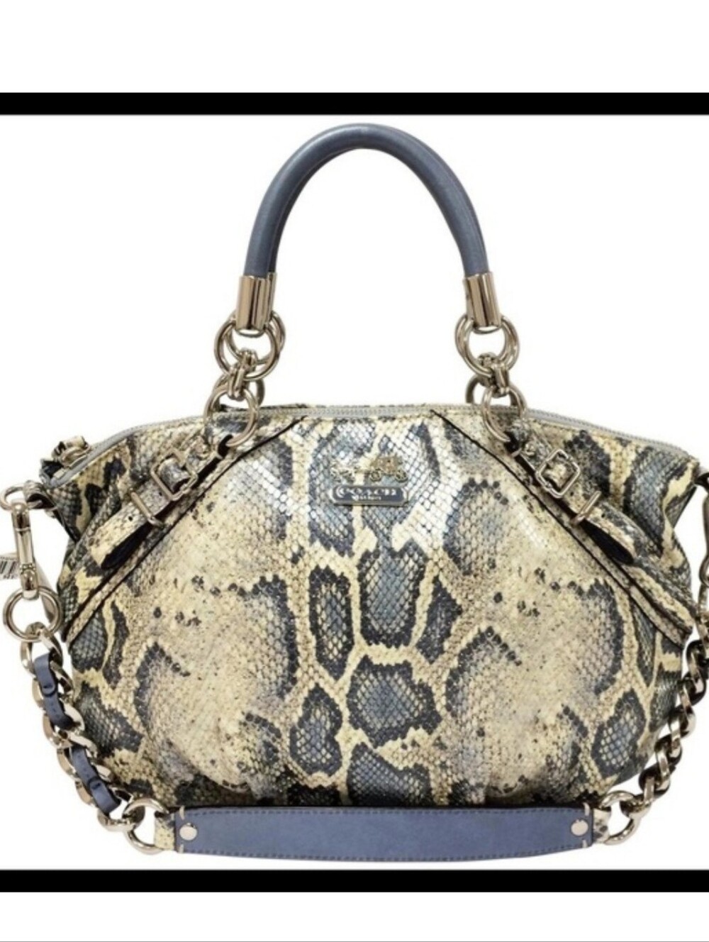 Coach Sophie 16354 Madision Blue Cream Python